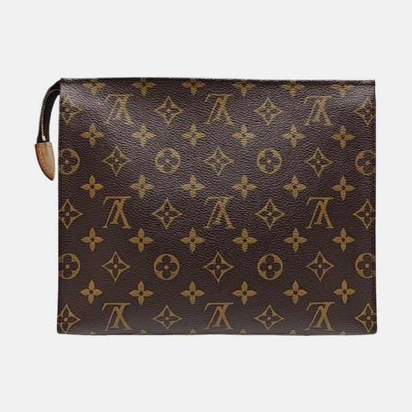 TOILET POCKET 26 Monogram Coated Canvas Brown