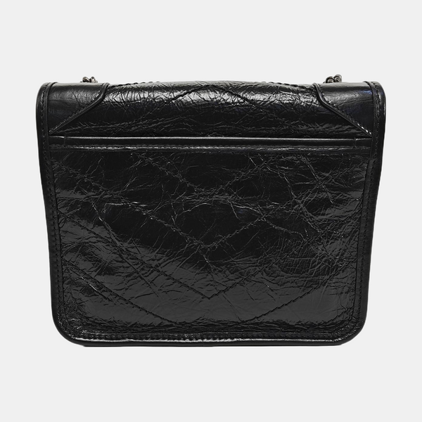 NIKI Mini Chevron Calfskin Black