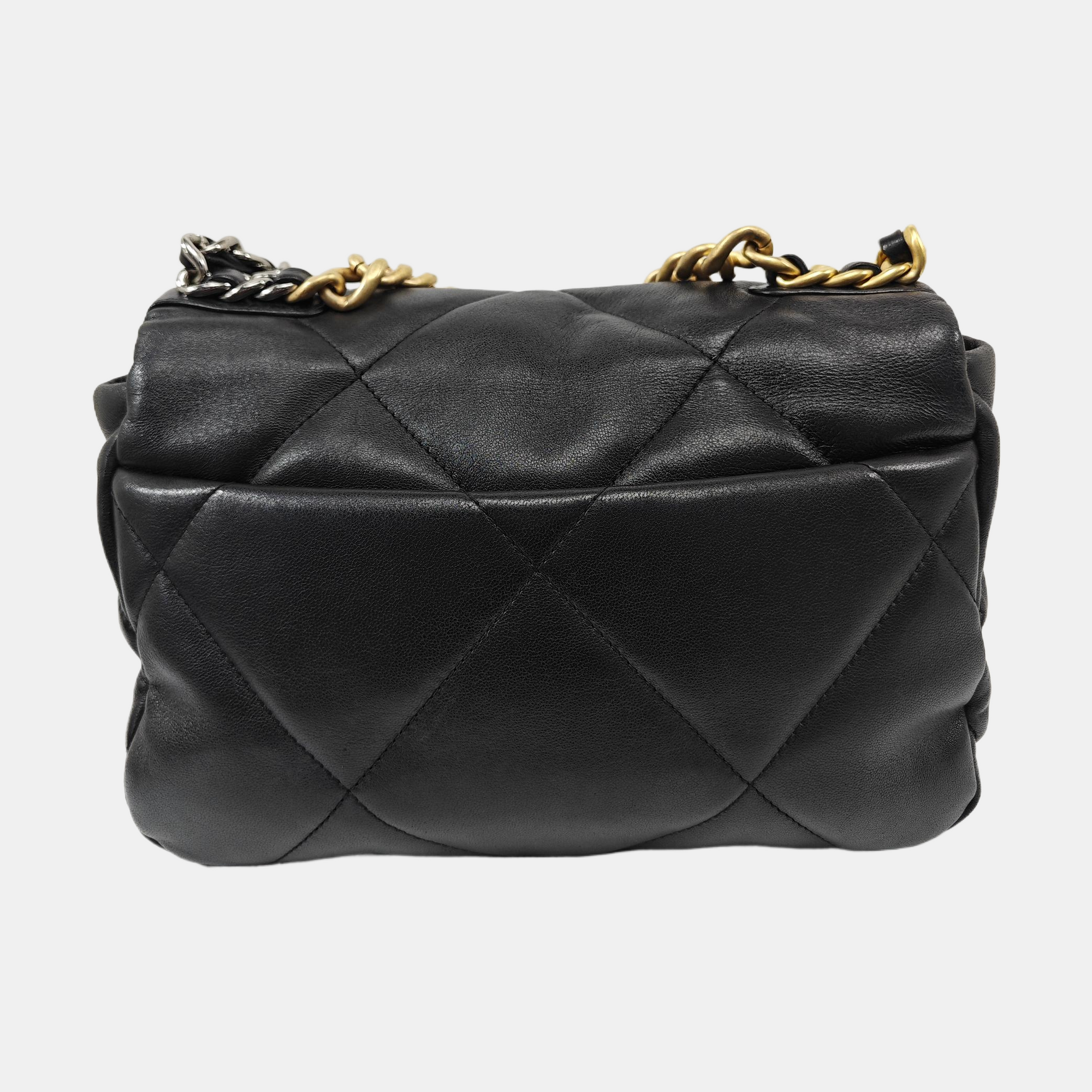CHANEL 19 Small Quilted Lambskin Black