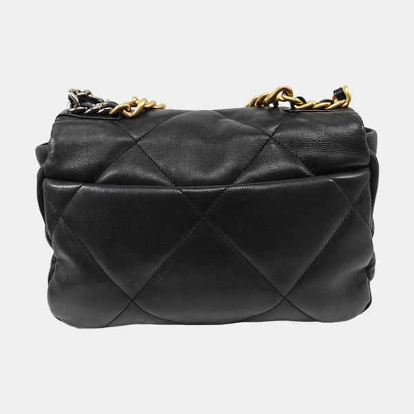 CHANEL 19 Small Quilted Lambskin Black
