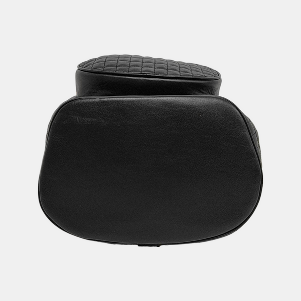 C CHARM Quilted Calfskin Black
