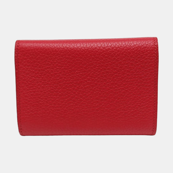 CAPUCINES Calfskin Red Wallet