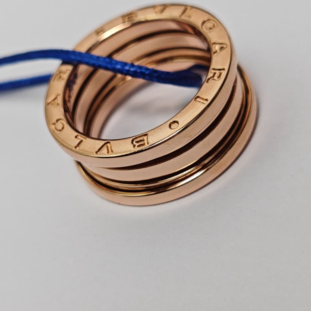 B.ZERO1 18k Rose Gold Ring EU 52