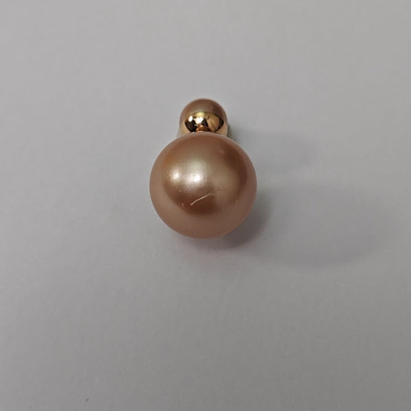 Faux Pearl Beige Stud Earrings