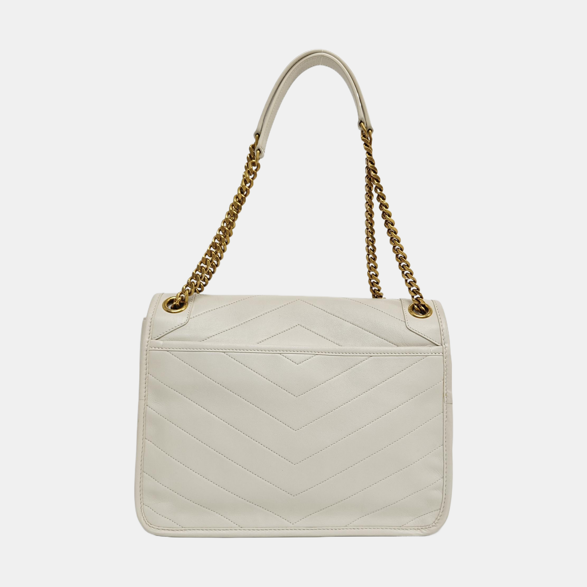 NIKI Medium Chevron Lambskin Gray
