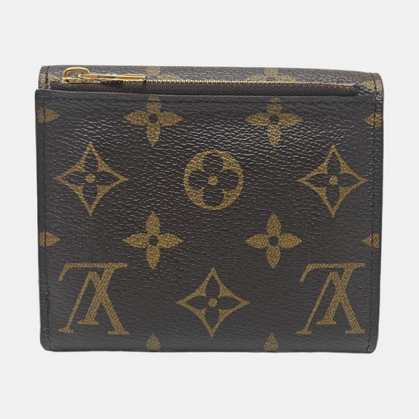 ANAIS Monogram Coated Canvas Brown Wallet