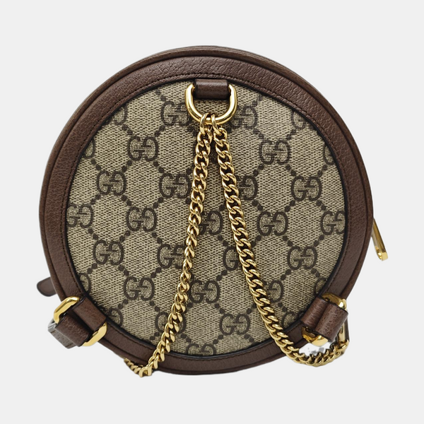 Ophidia Mini Monogram Coated Canvas Beige