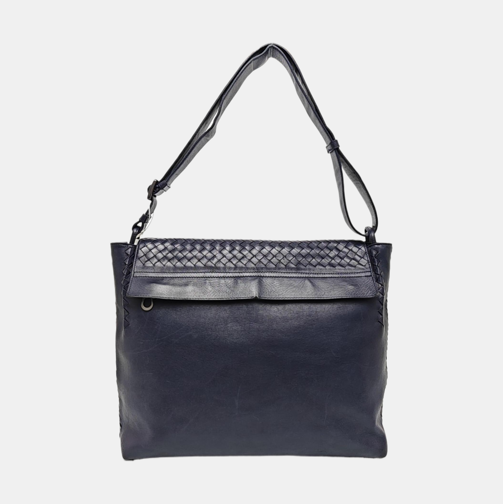 Calfskin Shoulder Bag Blue