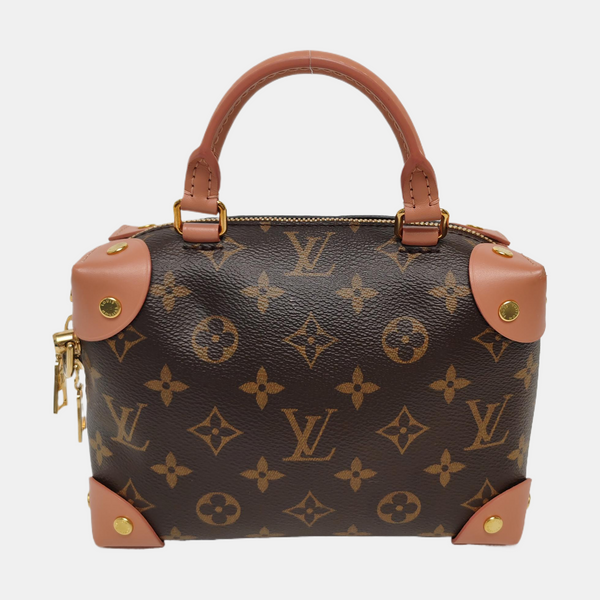 PETITE MALLE Monogram Coated Canvas Brown