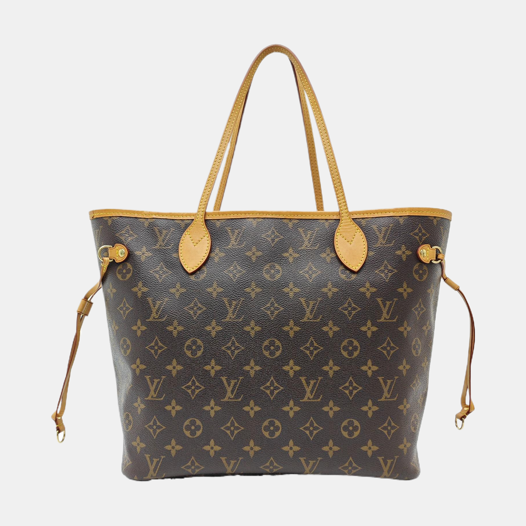 NEVERFULL MM Monogram Coated Canvas Brown