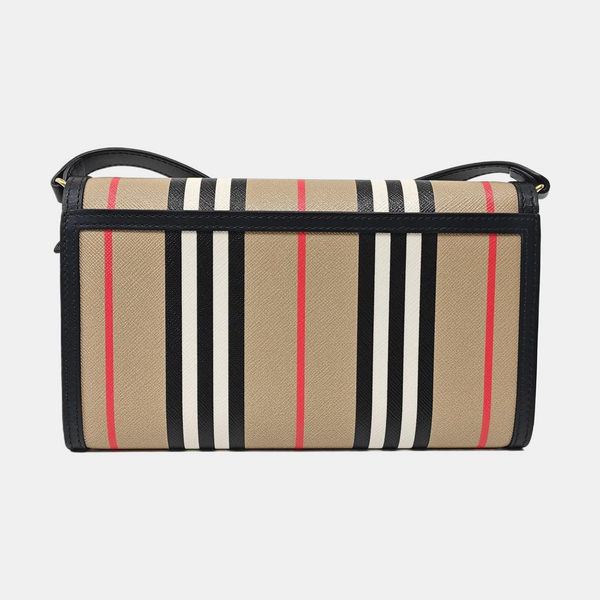 Coated Canvas Shoulder Bag Brown