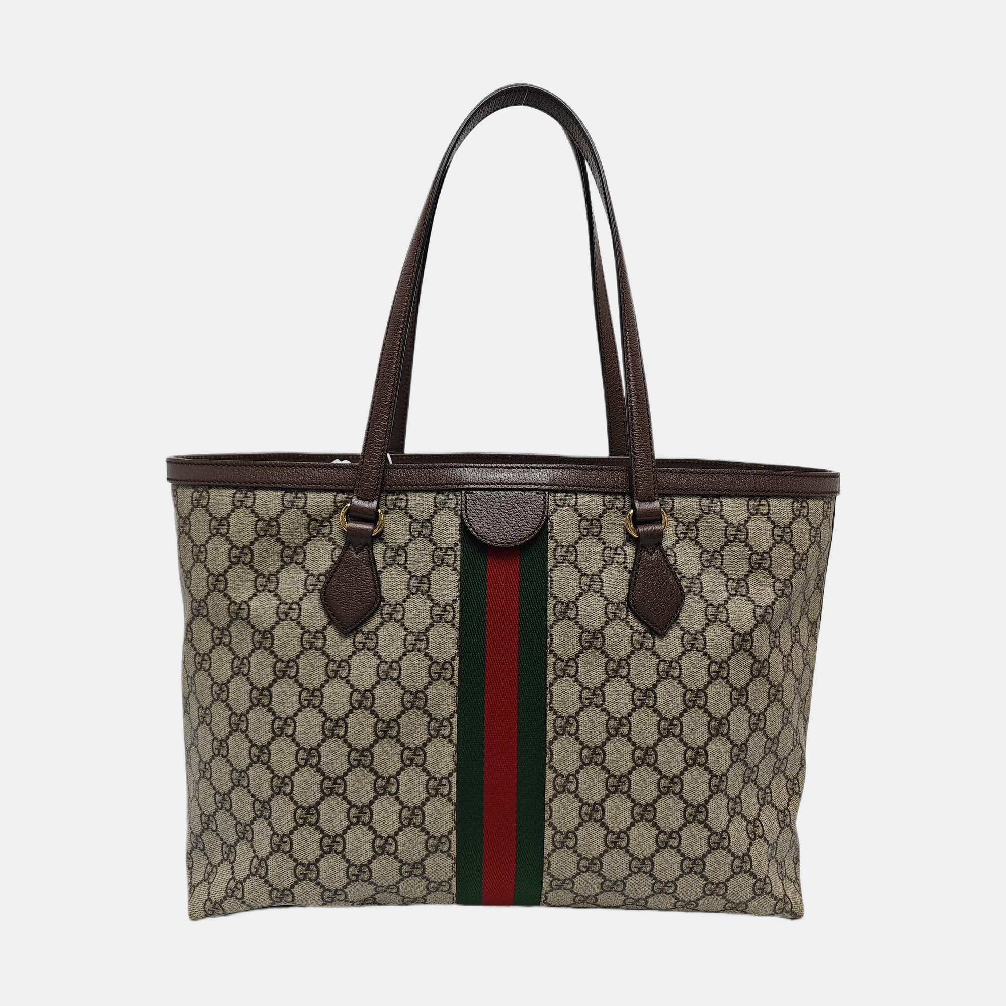 Ophidia Medium Monogram Coated Canvas Beige