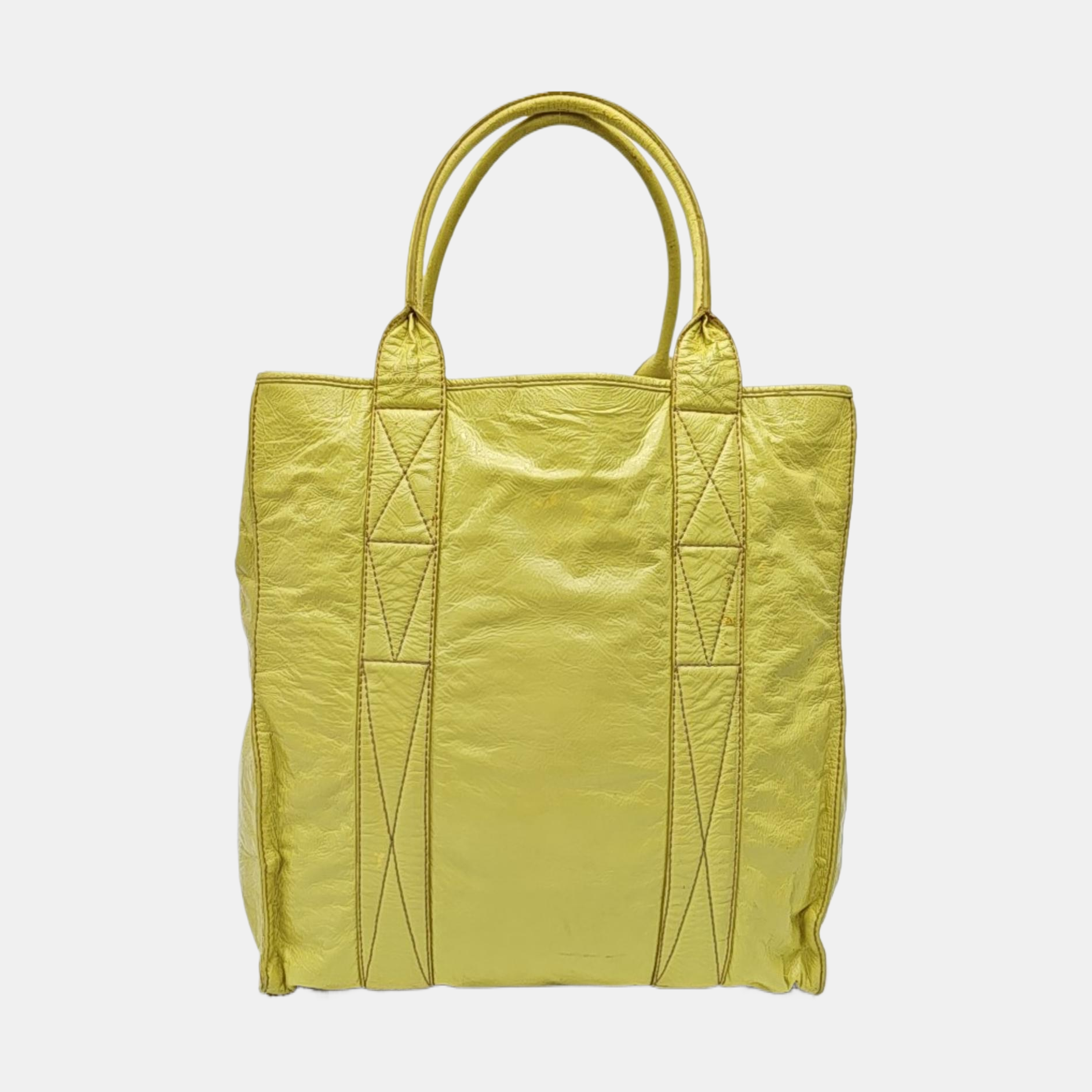 Calfskin Tote Bag Large Yellow