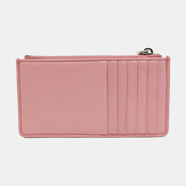 Lambskin Card Holder Pink