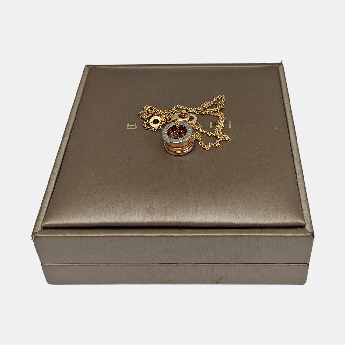 B.ZERO1 18k White Gold Rose Gold Necklace