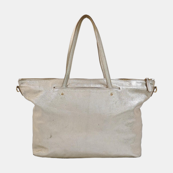 Calfskin Shoulder Bag Beige