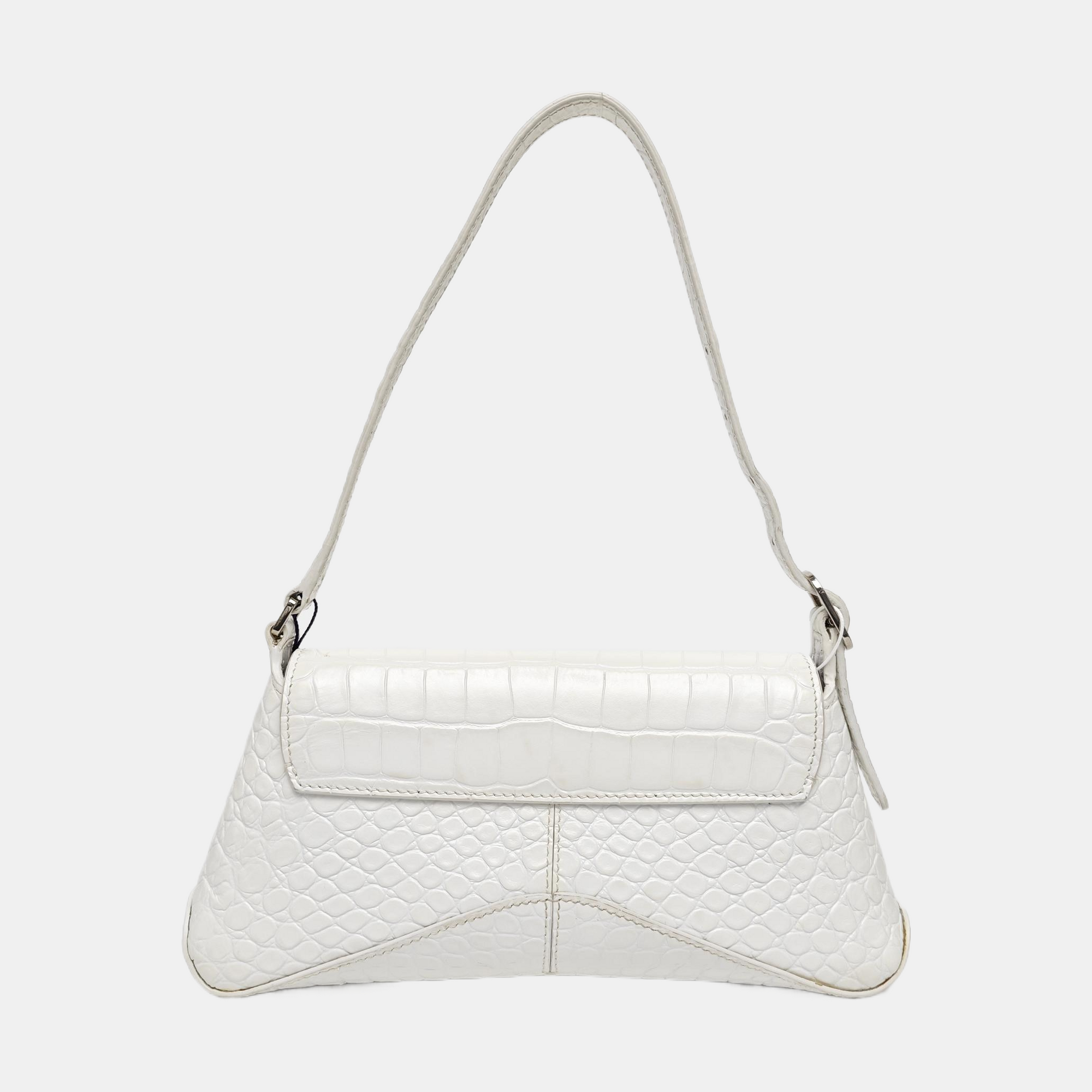 Calfskin Shoulder Bag White