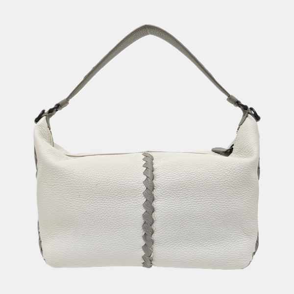 Calfskin Top Handle Bag White