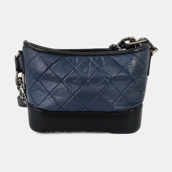 Authenticated pre-owned  GABRIELLE Small Quilted Calfskin Blue - Shoulder Bag at Looply
