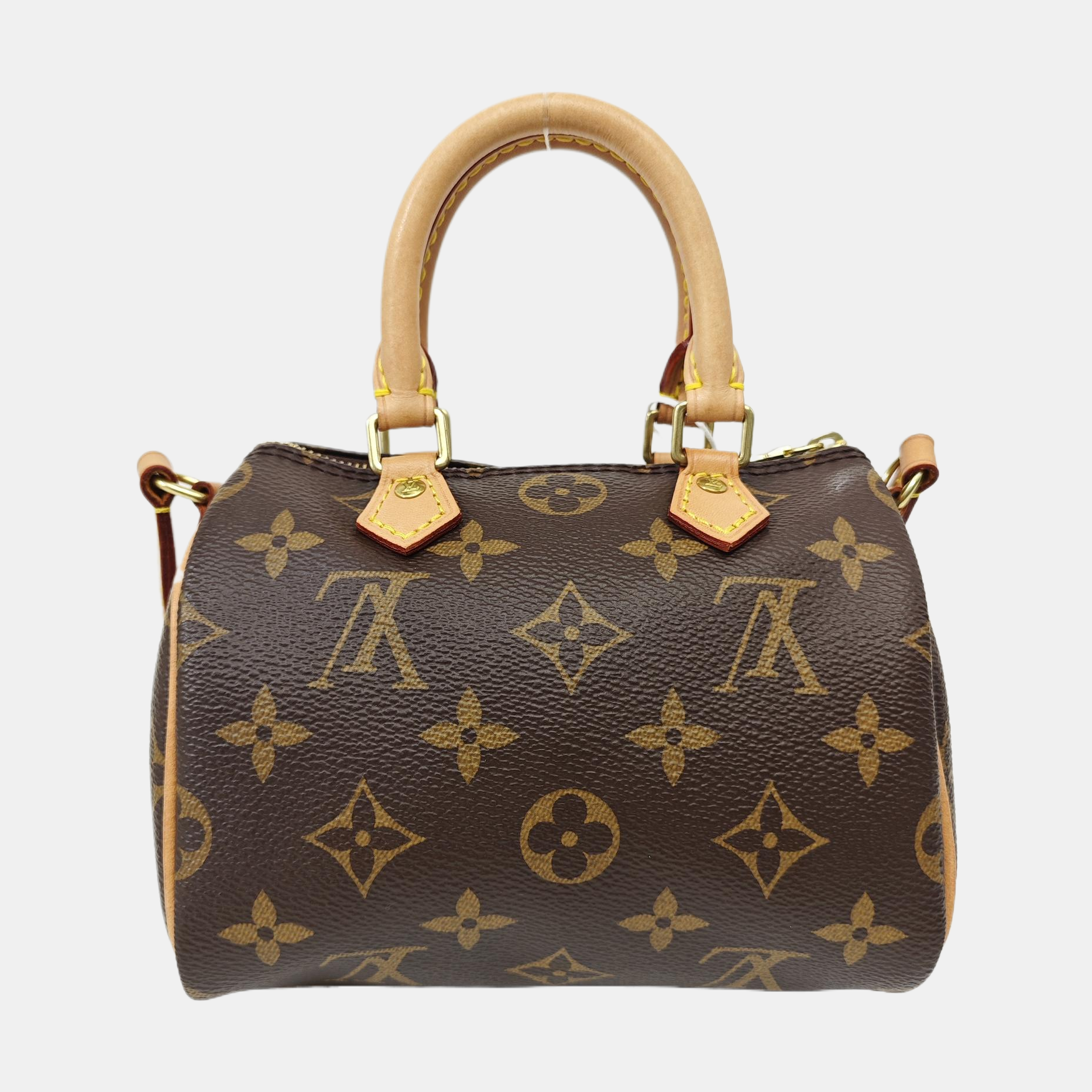 SPEEDY Nano Monogram Coated Canvas Brown