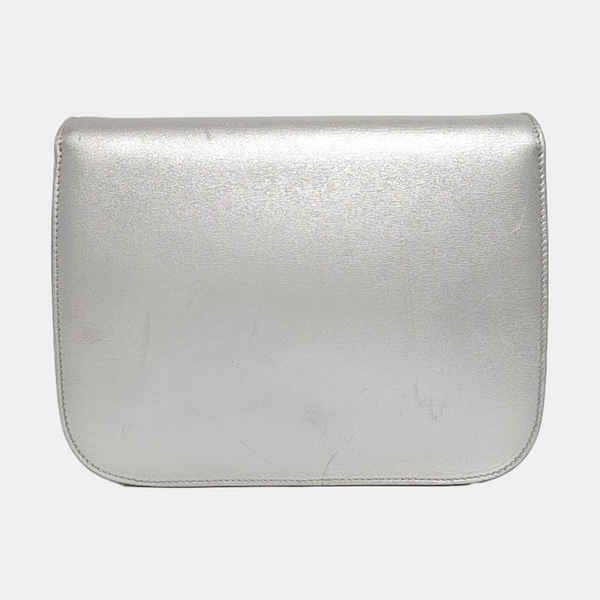 Authenticated pre-owned  CLASSIC BOX Calfskin Silver - Shoulder Bag at Looply