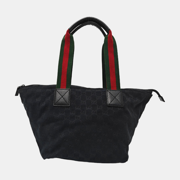 Monogram Canvas Tote Bag Black