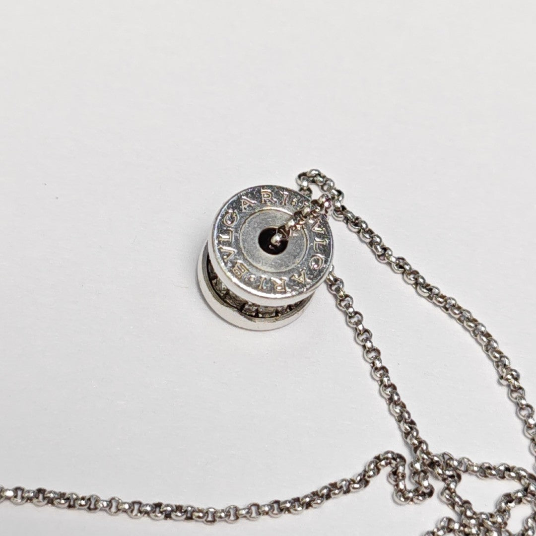 B.ZERO1 18k White Gold Silver Necklace