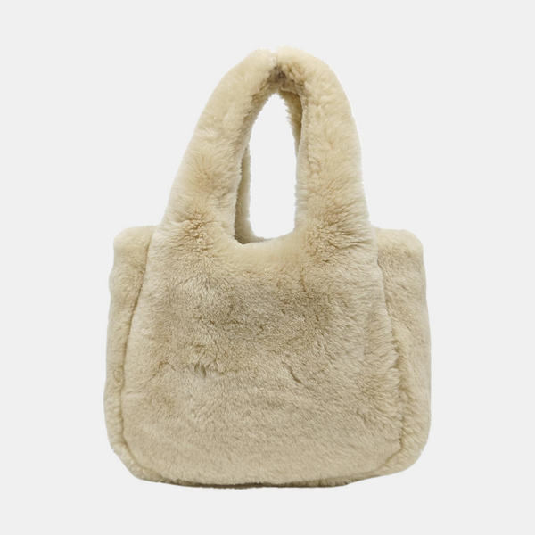 Sheepskin Tote Bag Mini Beige