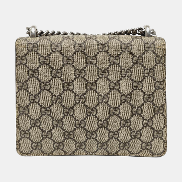 Dionysus Mini Monogram Coated Canvas Beige