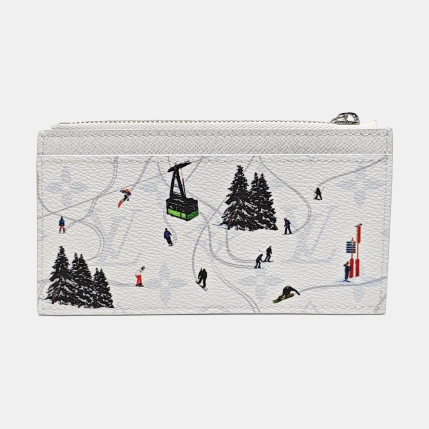 Coated Canvas Card Holder White