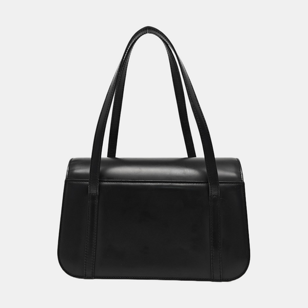 Calfskin Top Handle Bag Black