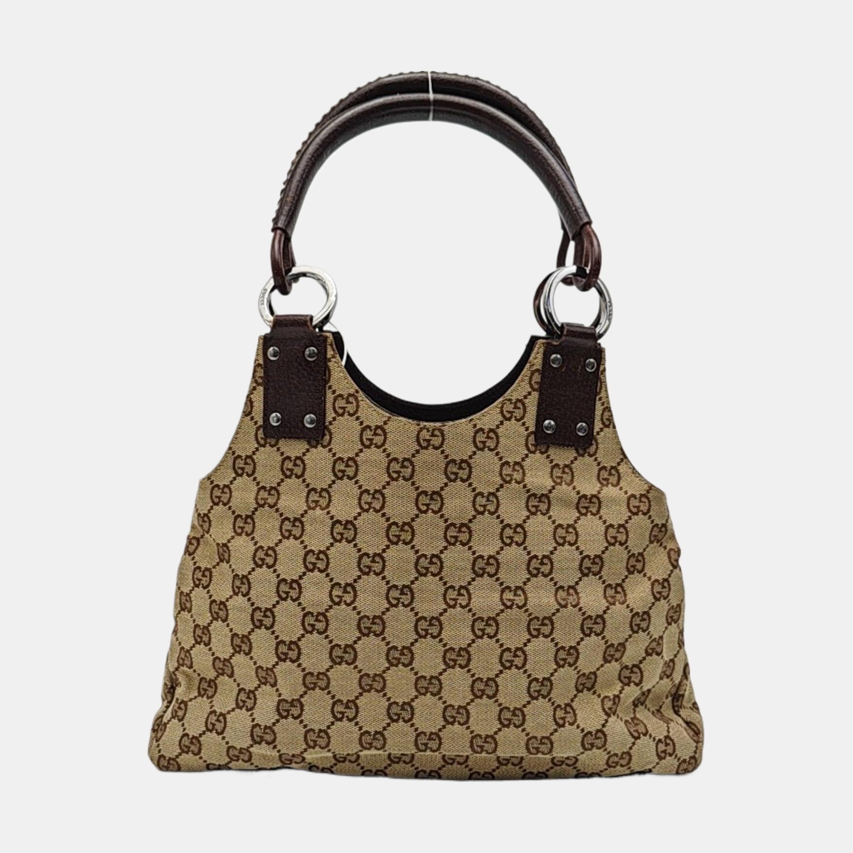 Monogram Canvas Top Handle Bag Brown