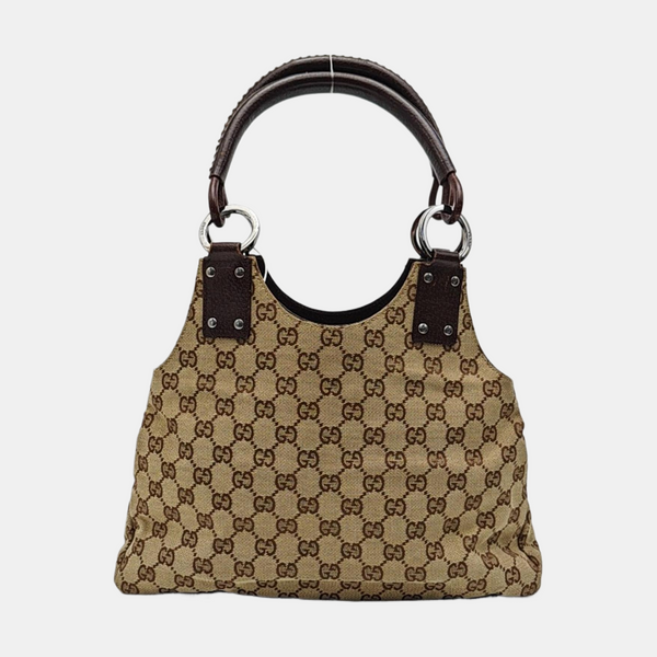 Monogram Canvas Top Handle Bag Brown