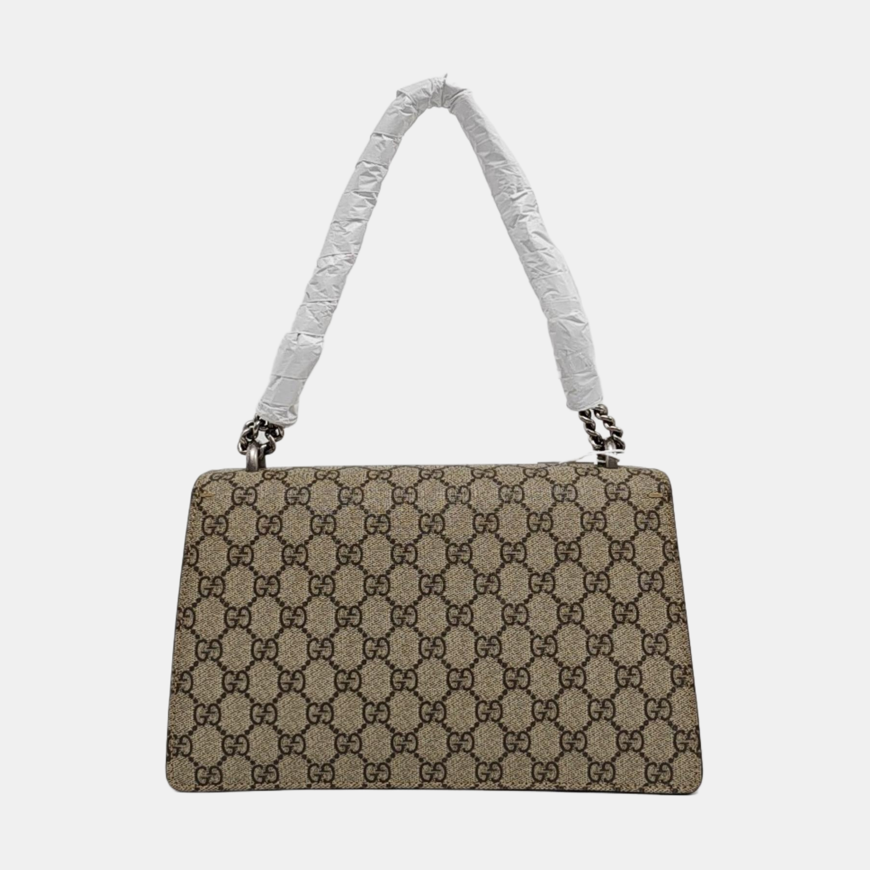 Dionysus Small Monogram Coated Canvas Beige