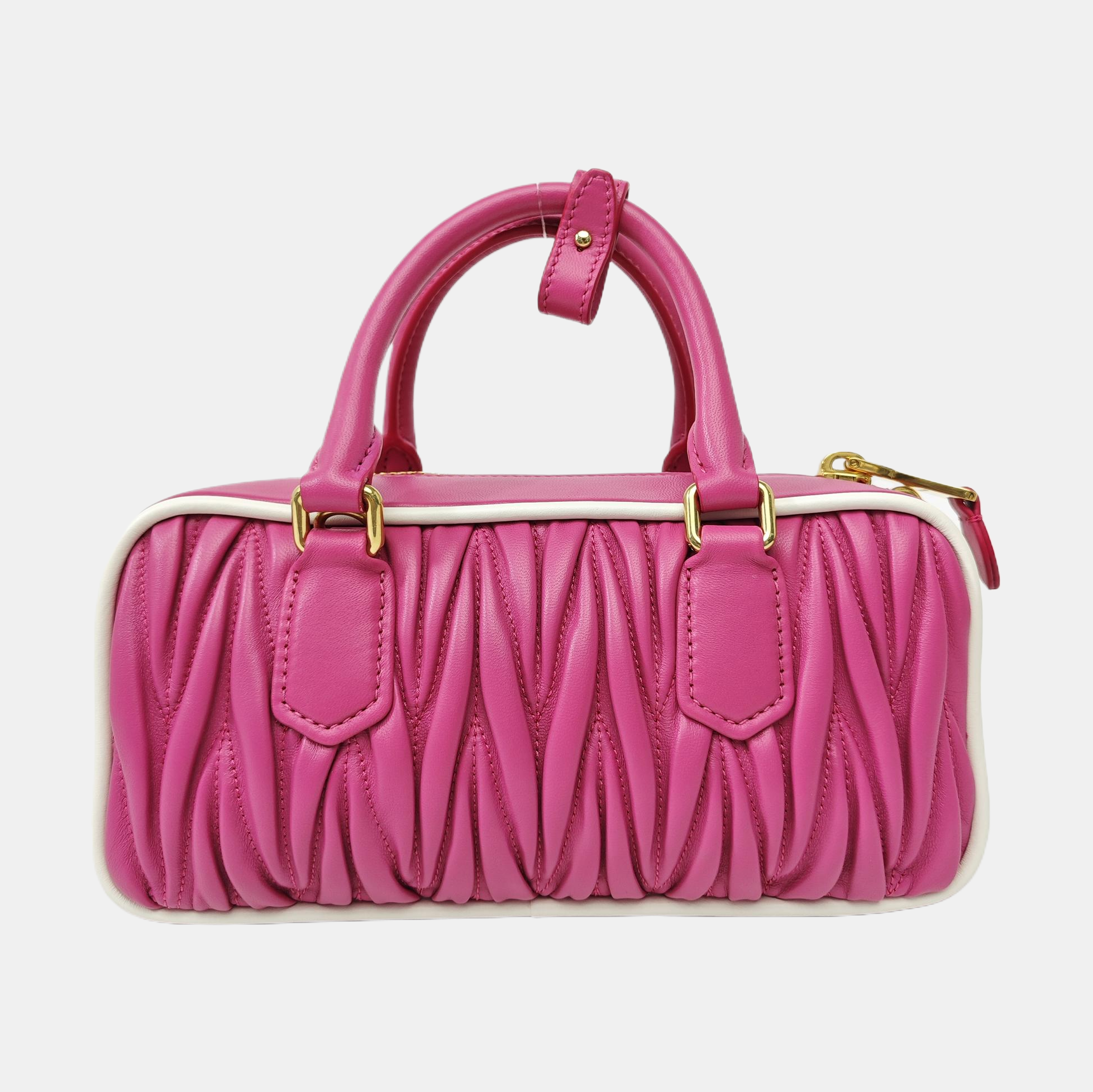 Arcadie Matelassé Small Quilted Lambskin Pink
