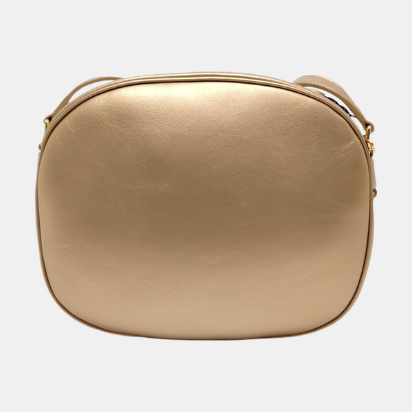 C CHARM Quilted Leather Gold