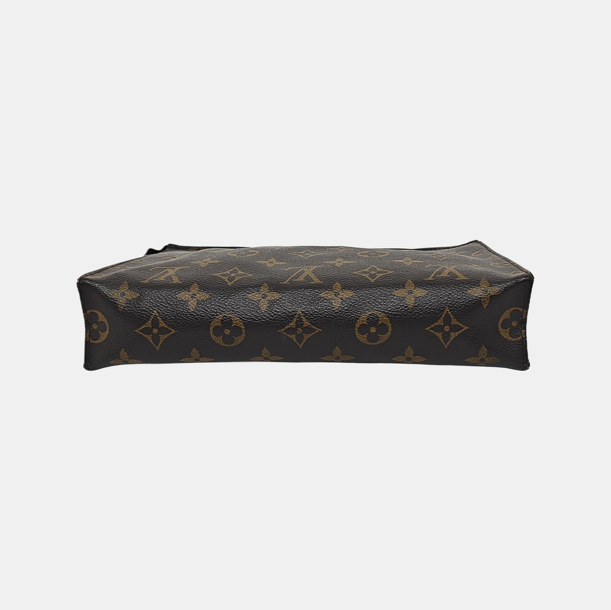 TOILET POCKET 26 Monogram Coated Canvas Brown