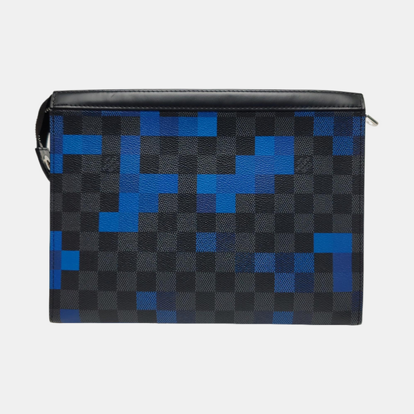 Pochette Voyag MM Damier Coated Canvas Blue