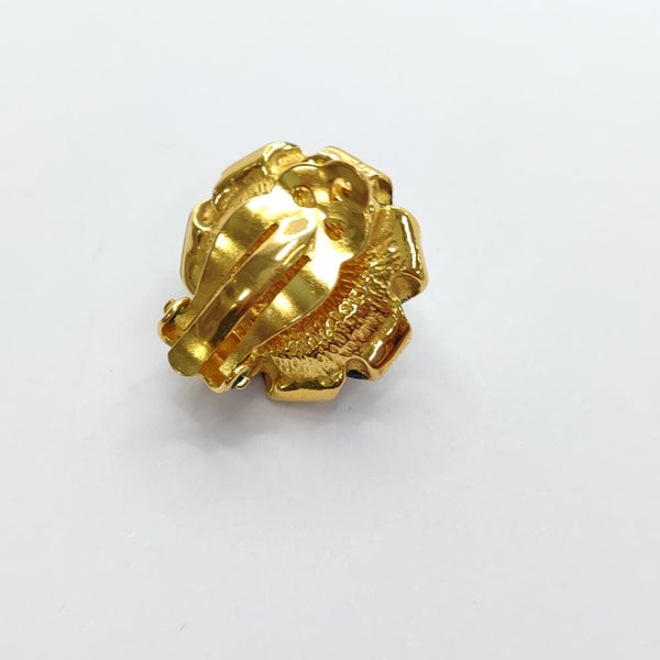 Metal Gold Clip On Earrings