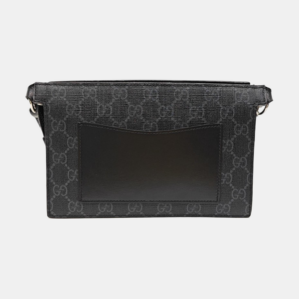 GG Messenger Monogram Coated Canvas Black