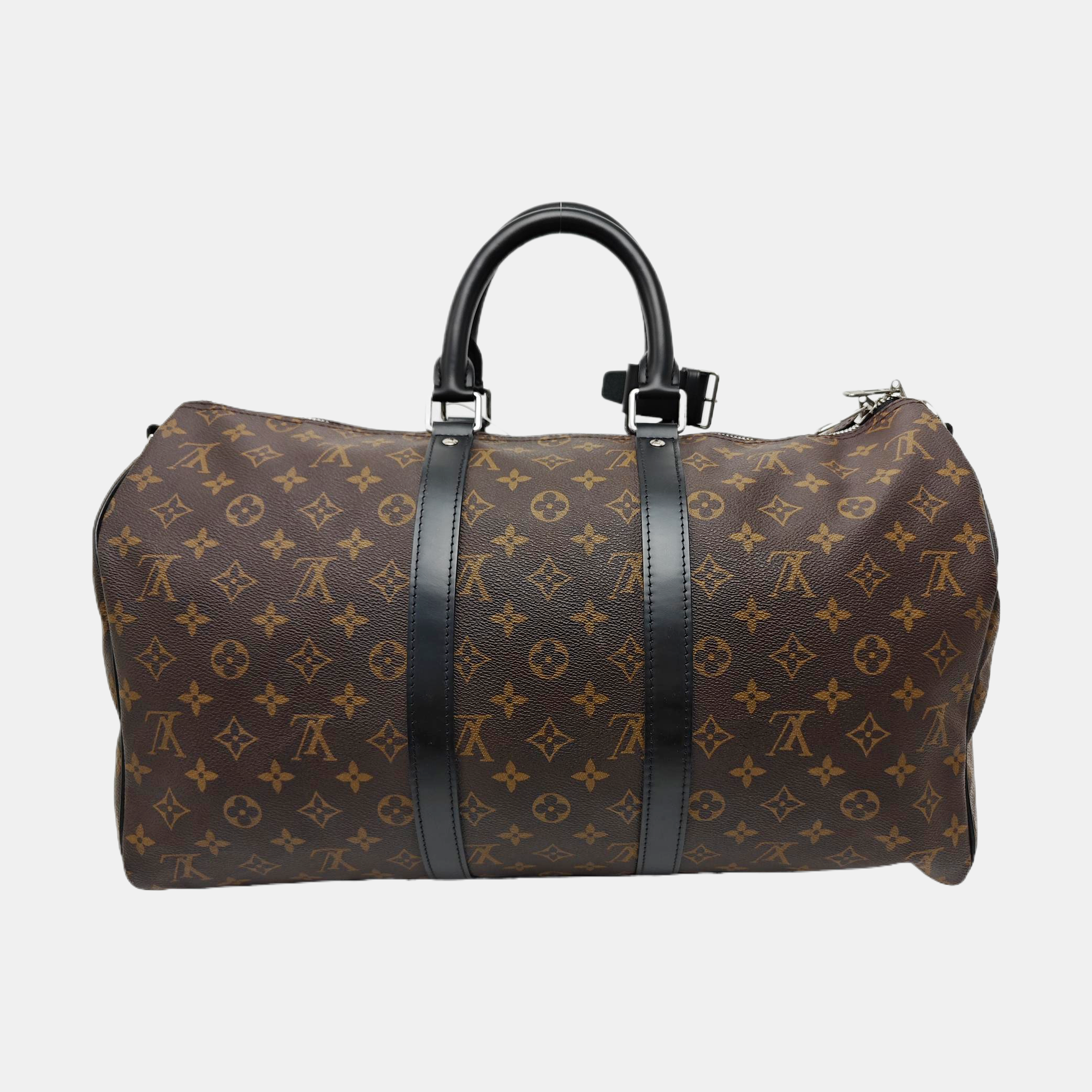 KEEPALL 45 Monogram Coated Canvas Brown
