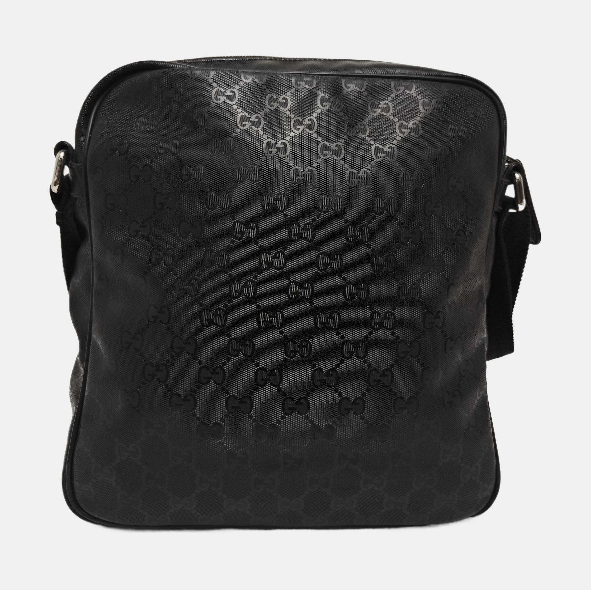 GG Imprime Messenger Monogram Coated Canvas Black