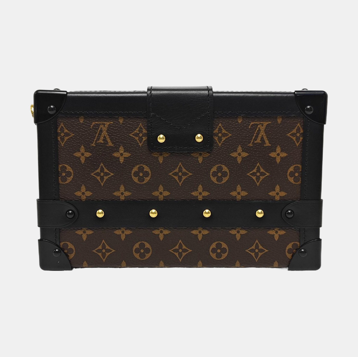 PETITE MALLE Monogram Coated Canvas Brown
