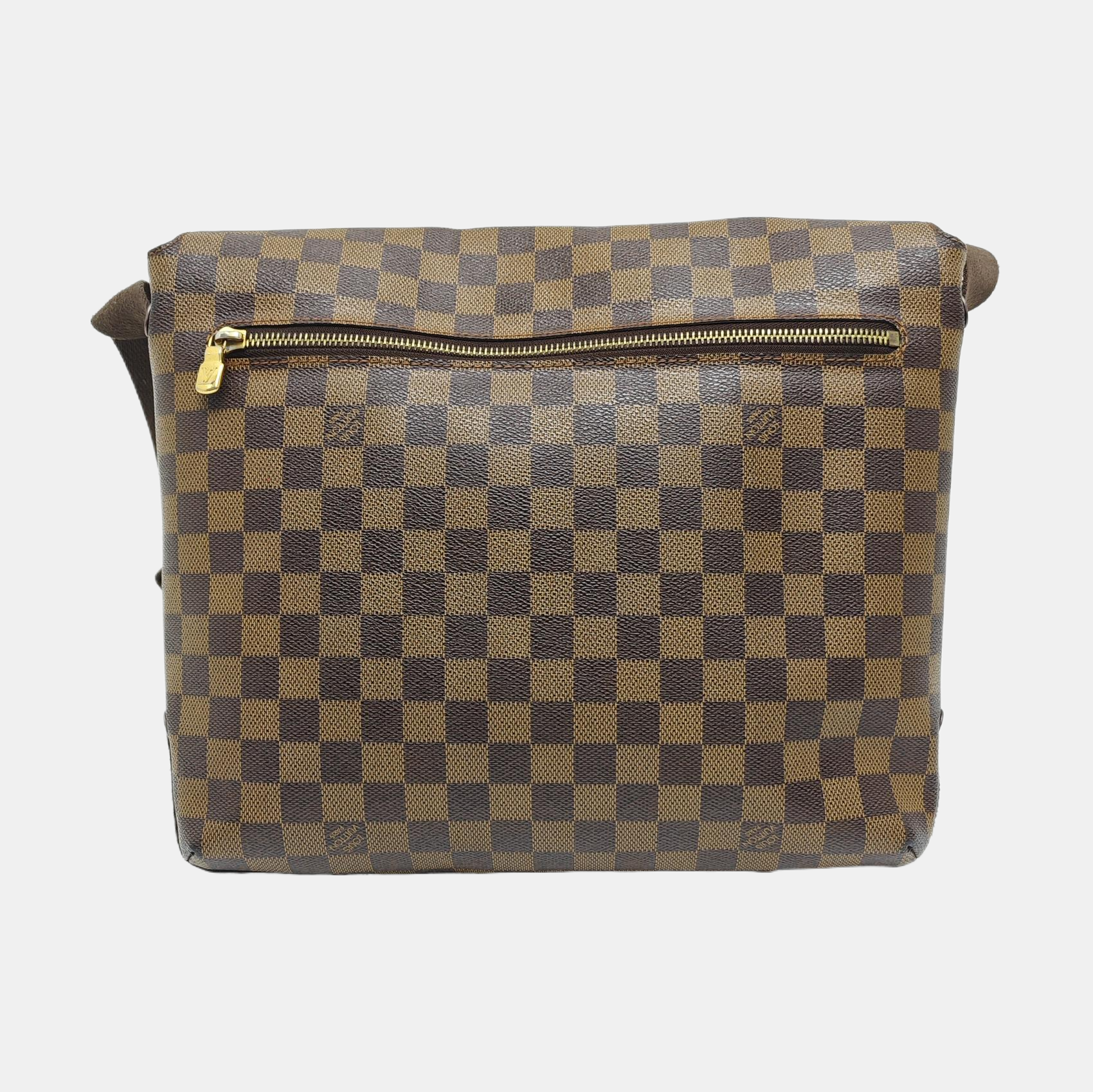 DISTRICT MM Damier Ebene Coated Canvas Brown