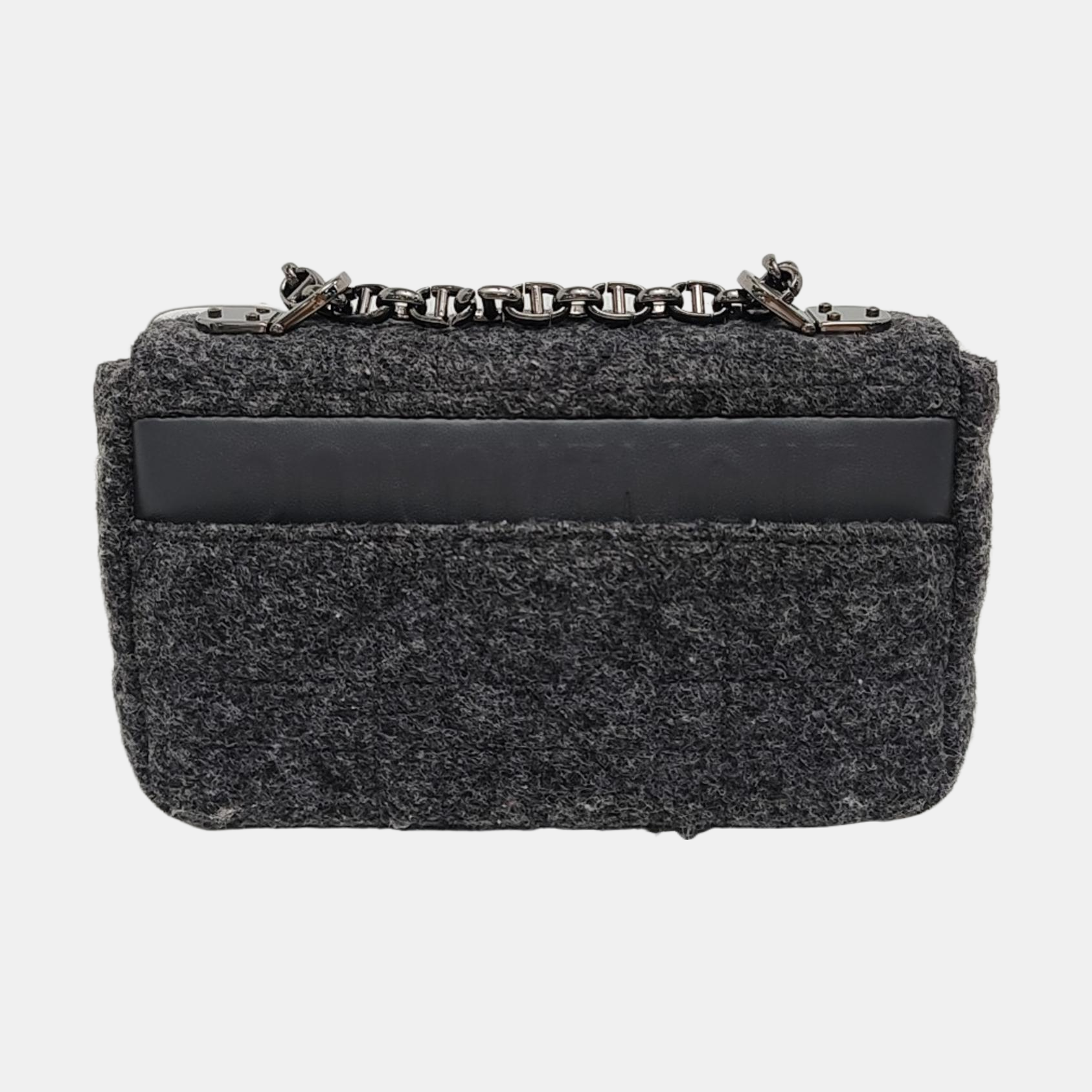 Authenticated pre-owned  Dior Caro Small Wool Grey - Shoulder Bag at Looply