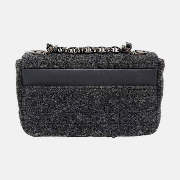 Authenticated pre-owned  Dior Caro Small Wool Grey - Shoulder Bag at Looply