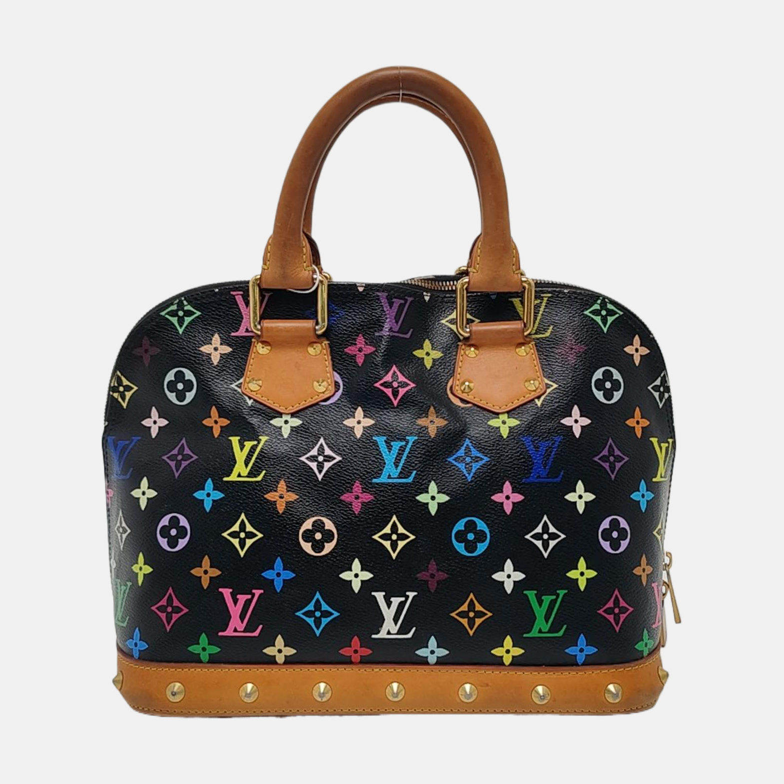LV × TM Alma Small Monogram Lona Revestida Negra