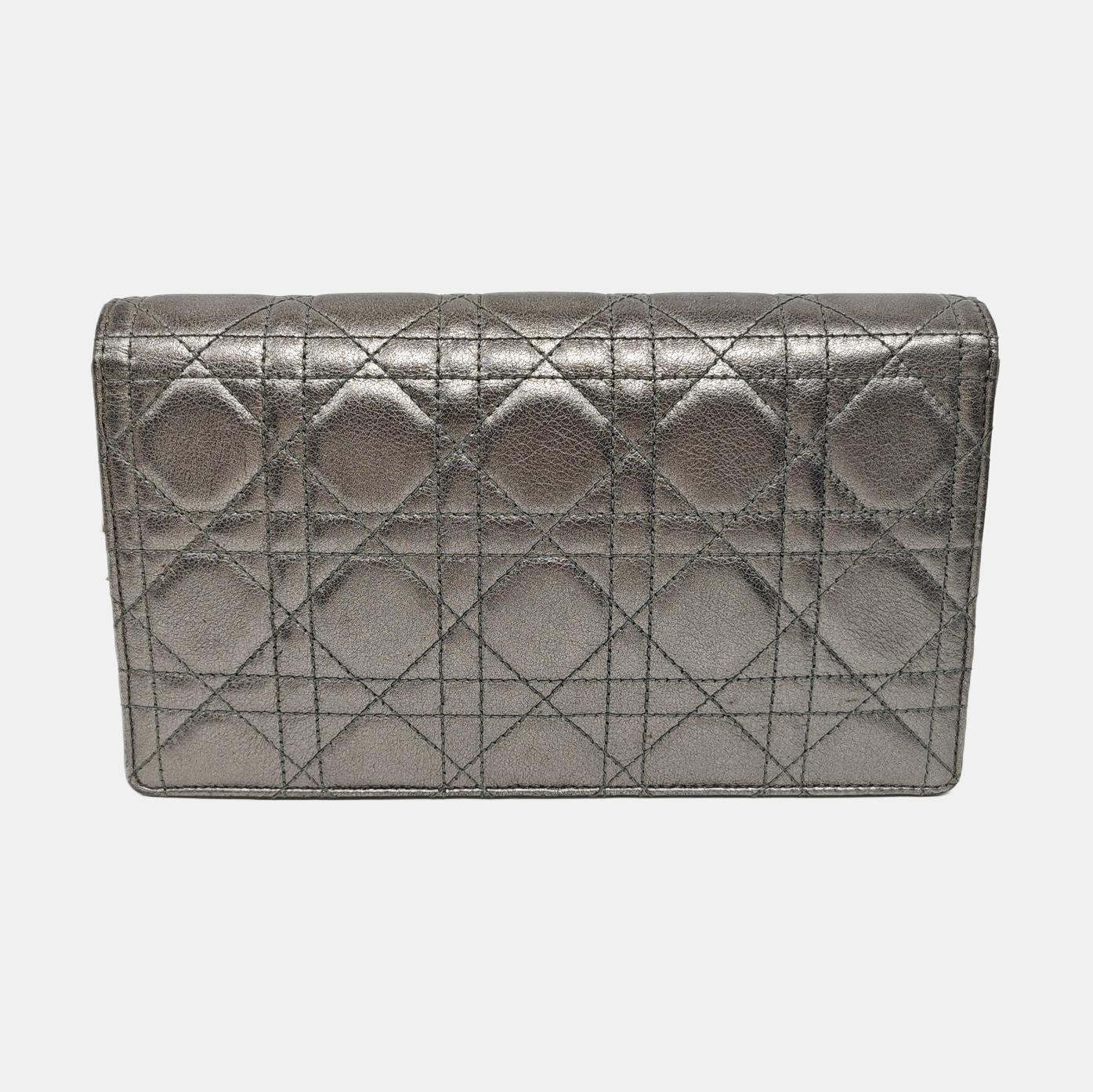 Lady Dior Cannage Piel de becerro gris