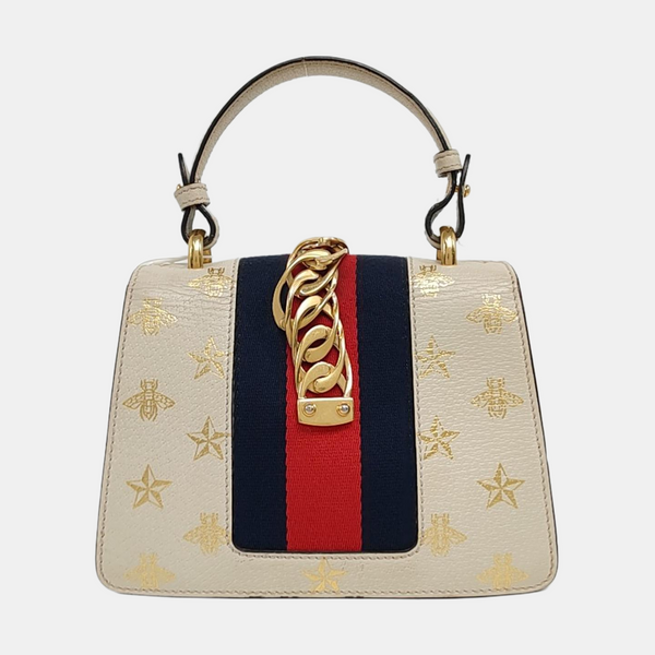 Sylvie Mini Calfskin White