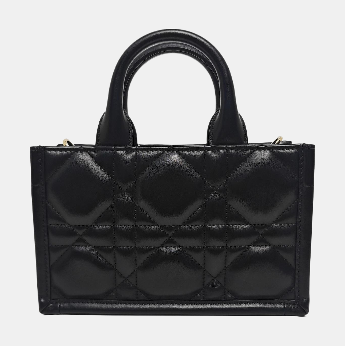 Authenticated pre-owned  Lady D-Joy Mini Quilted Calfskin Black - Tote Bag at Looply